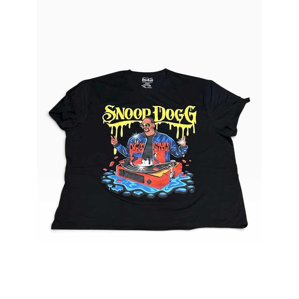 Dogg Supply Snoop Dogg Graphic T-Shirt Mens 3XL Black Turntable Print